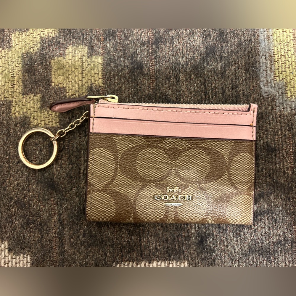 Coach Women’s Mini Skinny Id Case in Signature Canvas - Pink